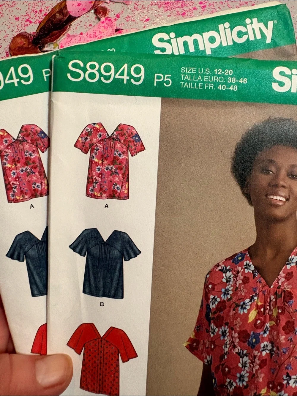 BN UNCUT SIMPLICITY 8949 P5 PLUS SIZE SEWING PATTERNS TOPS